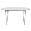 Jezdíl Fritz Hansen Superellipse Silvergrey/White Fenix ​​Lamináty, 135x90 cm