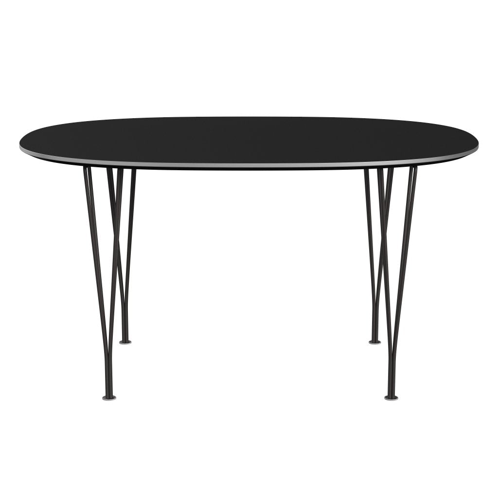 [product_category]-Fritz Hansen Superellipse Dining Table Warm Graphite/Black Fenix Laminate, 135x90 Cm-Fritz Hansen-B611-FXBLL-SPAL-WARGRA-FRI-1