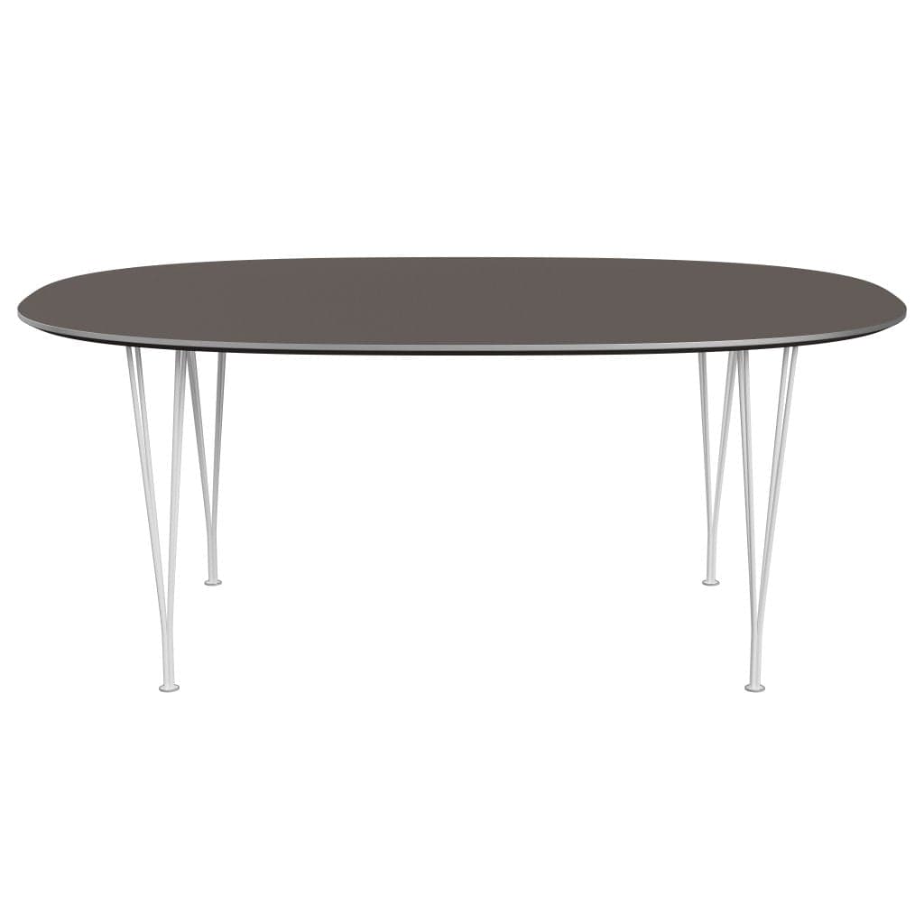 [product_category]-Fritz Hansen Superellipse Dining Table White/Grey Fenix Laminates, 180x120 Cm-Fritz Hansen-B613-FXGRL-SPAL-DRWH-FRI-1