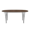 Fritz Hansen Superellipse Extendable Table Black/Walnut Veneer, 270x100 Cm