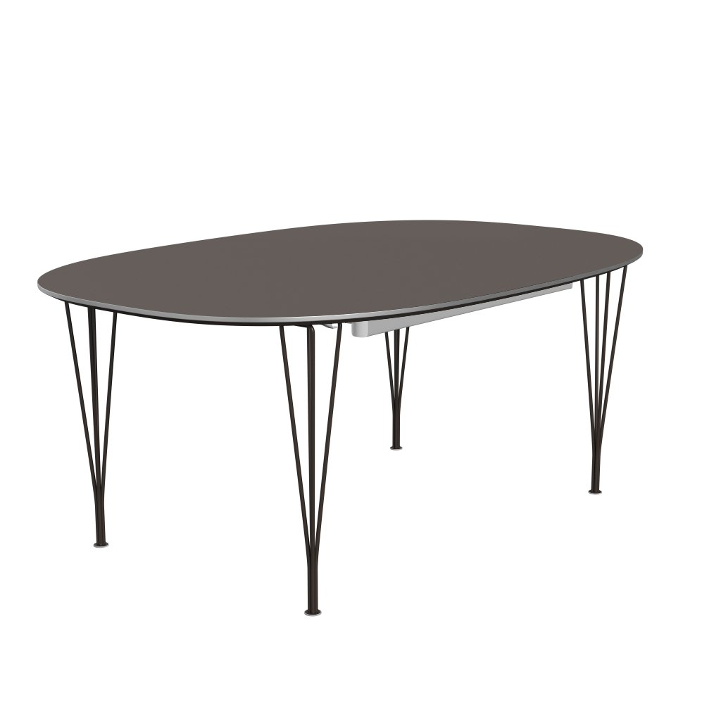 [product_category]-Fritz Hansen Superellipse Extendable Table Brown Bronze/Grey Fenix Laminates, 300x120 Cm-Fritz Hansen-B619-FXGRL-SPAL-DBPC-FRI-2