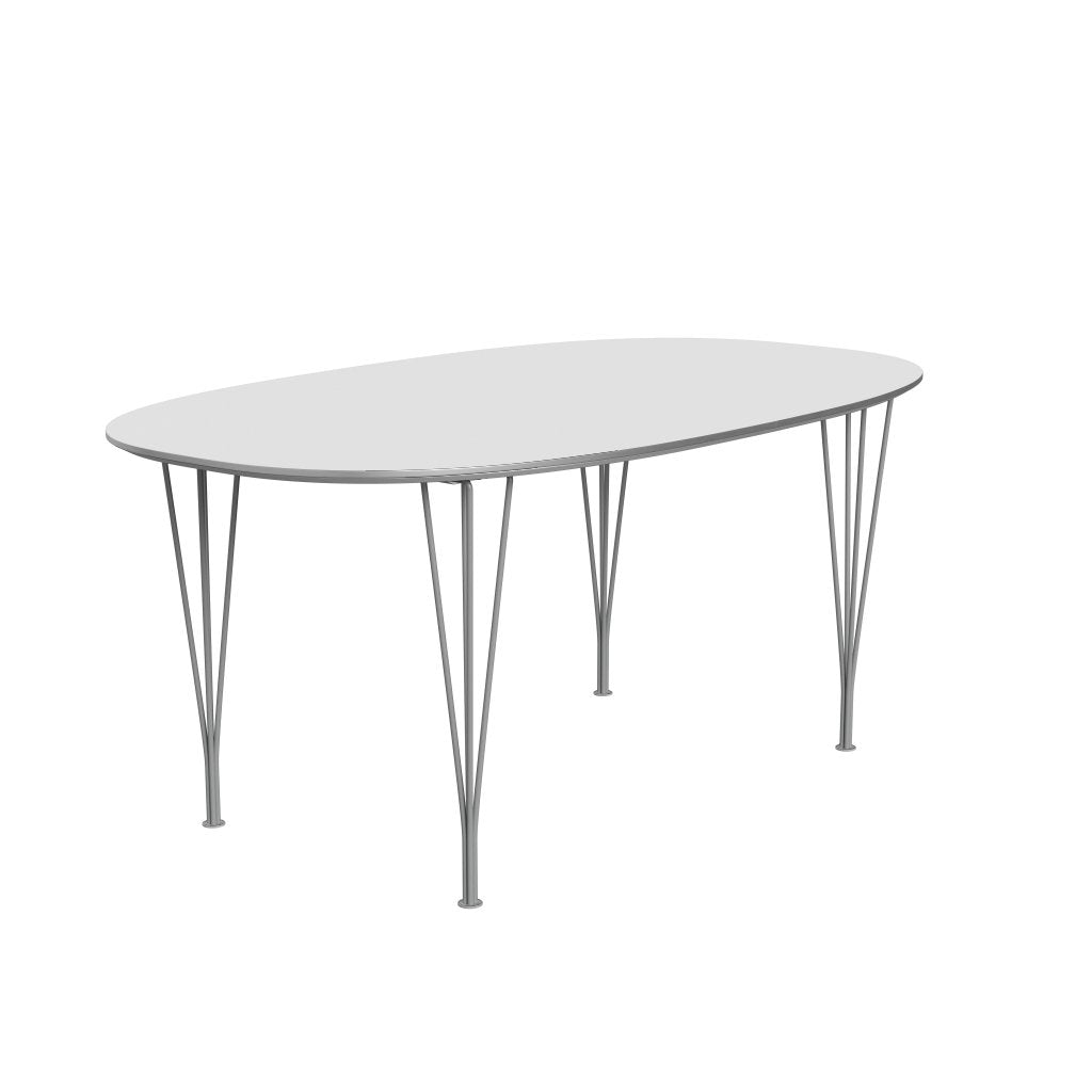 [product_category]-Fritz Hansen Superellipse Extending Table Grey Powder Coated/White Fenix Laminates, 270x100 Cm-Fritz Hansen-B620-FXWHL-SPAL-GRBA-FRI-2