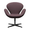  Swan Lounge Chair Black Lacquered/Capture Conbergine