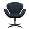  Swan Lounge Chair Black Lacquered/Captured Blue