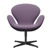  Swan Lounge Chair Black Lacquered/Capture Light Violet