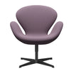  Swan Lounge Chair Black Lacquered/Capture Violet/Brown