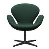  Swan Lounge Chair Black Lacquered/Christianshavn Dark Green Uni