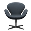  Swan Lounge Chair Black Lacquered/Divina Grey