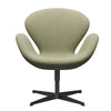  Swan Lounge Chair Black Lacquered/Divina Md Soft Green