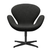  Swan Lounge Chair Black Lacquered/Divina Melange Grey