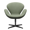  Swan Lounge Chair Black Lacquered/Divina Melange Light Green