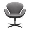  Swan Lounge Chair Black Lacquered/Embarece Chocolate