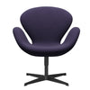  Swan Lounge Chair Black Lacquered/Fame Violet Dark