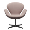  Swan Lounge Chair Black Lacquered/Fiord Pink/Stone