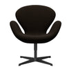  Swan Lounge Chair Black Lacquered/Hallingdal Black/Brown