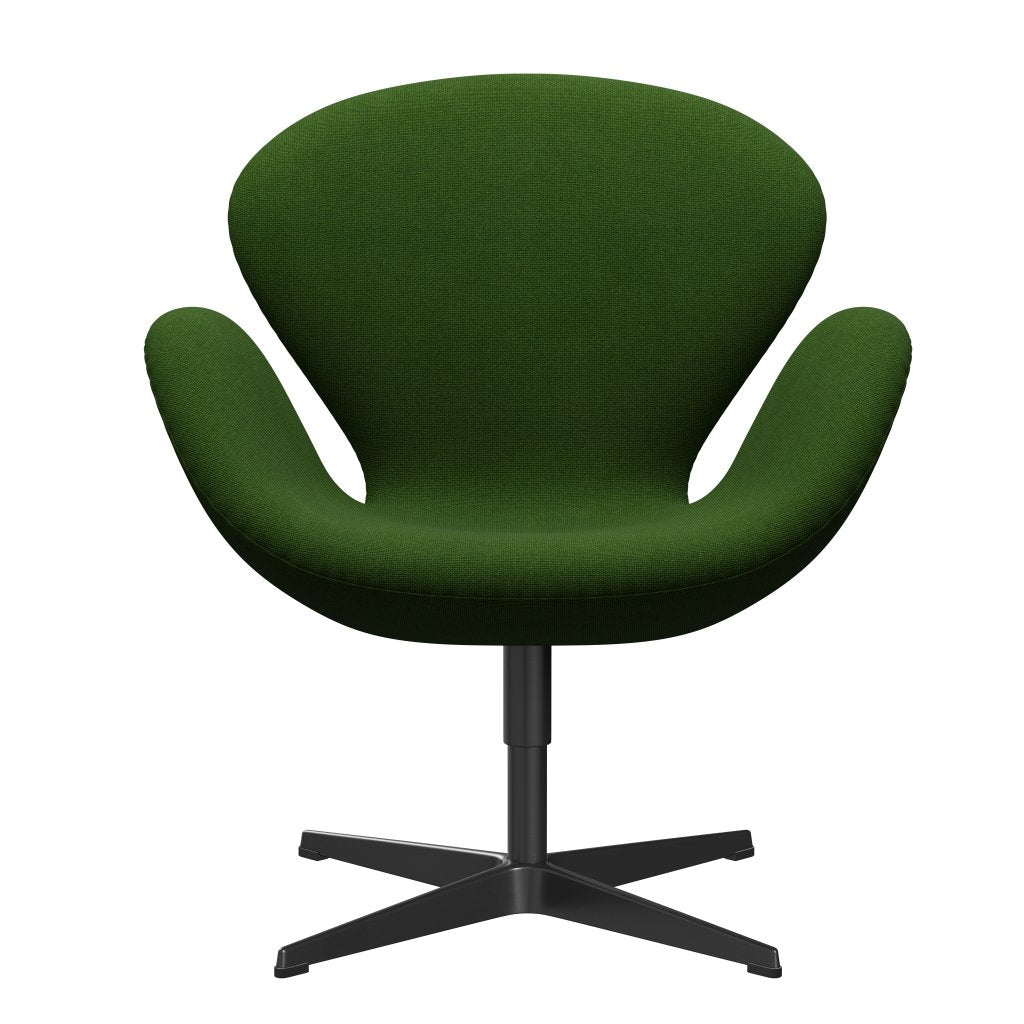 [product_category]-Fritz Hansen Swan Lounge Chair, Black Lacquered/Hallingdal Grass Green-Fritz Hansen-3320-HAL960-BLLA-FRI-1