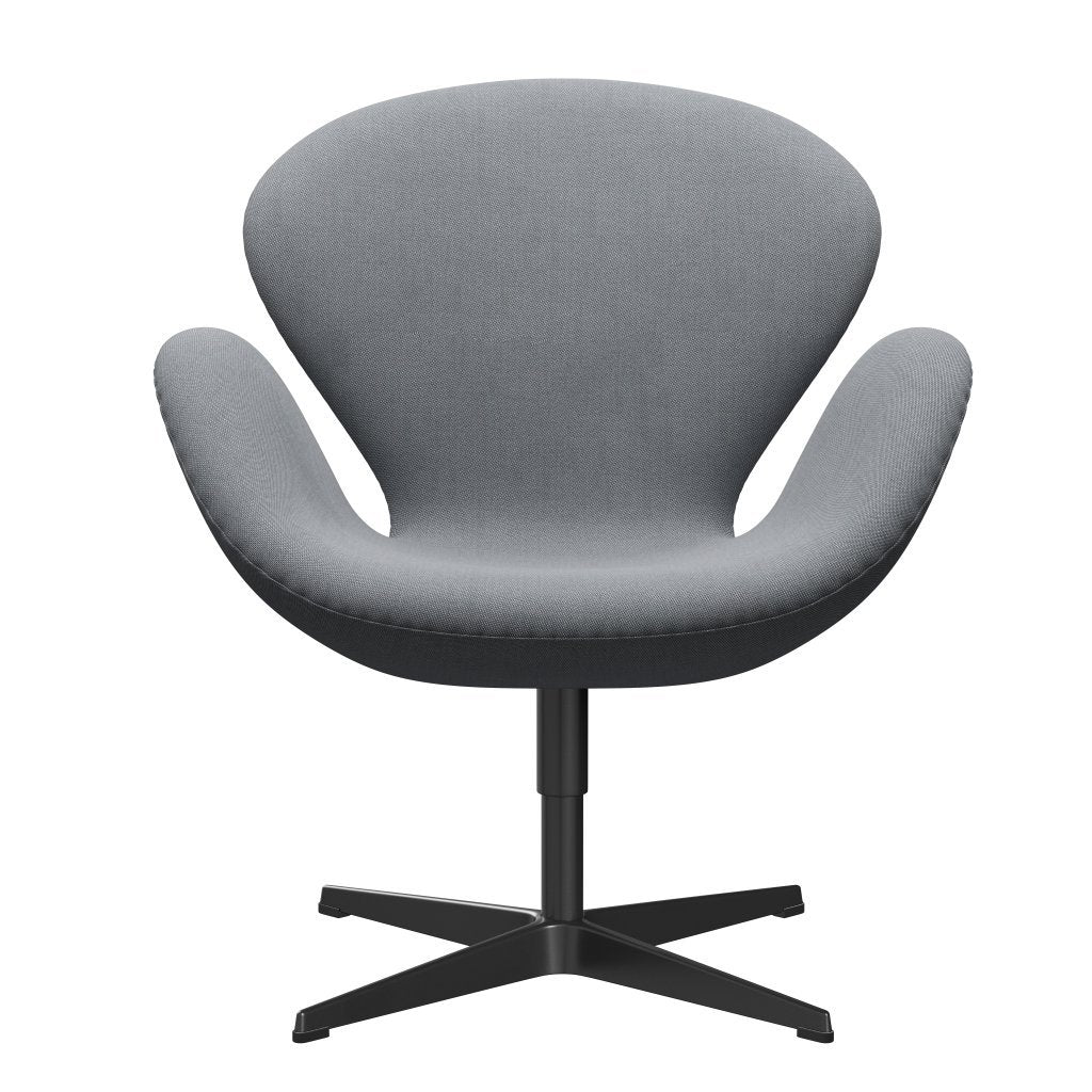 [product_category]-Fritz Hansen Swan Lounge Chair, Black Lacquered/Rims Grey/White-Fritz Hansen-3320-RIM131-BLLA-FRI-1