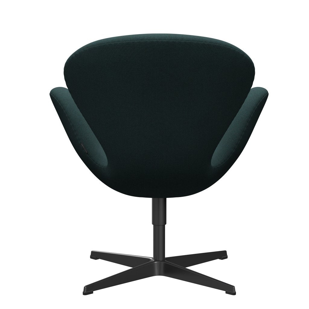 [product_category]-Fritz Hansen Swan Lounge Chair, Black Lacquered/Steelcut Trio Bottle Green-Fritz Hansen-3320-STR996-BLLA-FRI-4