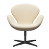  Swan Lounge Chair Black Lacquered/Steelcut White