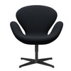  Swan Lounge Chair Black Lacquered/Tonus Dark Aubergine