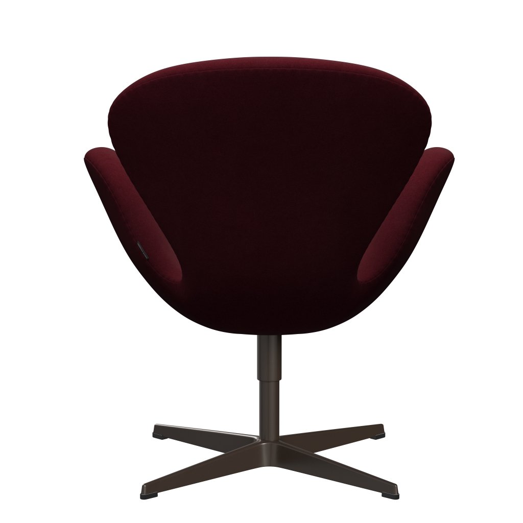 [product_category]-Fritz Hansen Swan Lounge Chair, Brown Bronze/Divina Aubergine (671)-Fritz Hansen-3320-DIV671-BBBASE-FRI-4