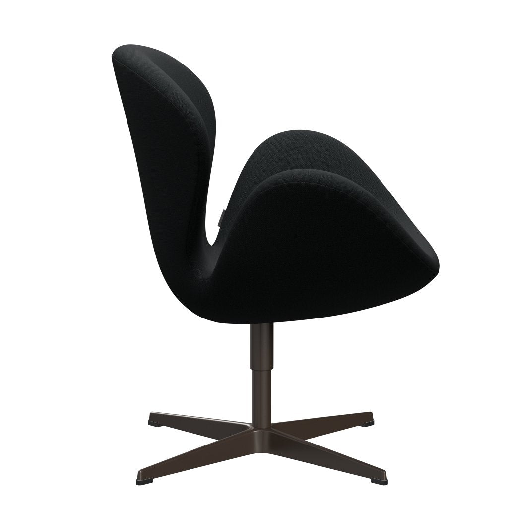 [product_category]-Fritz Hansen Swan Lounge Chair, Brown Bronze/Sunniva Black (193)-Fritz Hansen-3320-SV193-BBBASE-FRI-3