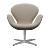  Swan Lounge Chair Satin Brushed Aluminium/Capture Grey Sand