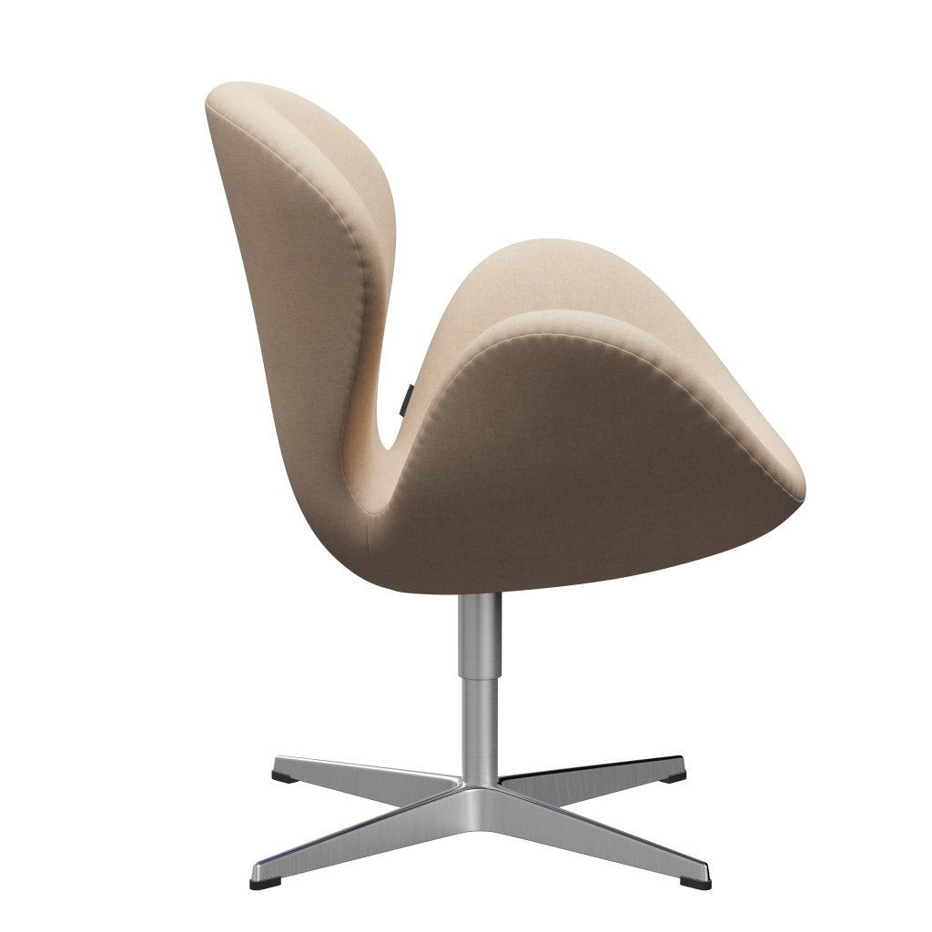 [product_category]-Fritz Hansen Swan Lounge Chair, Satin Brushed Aluminium/Divina Md Crème-Fritz Hansen-3320-DMD203-SPAL-FRI-3