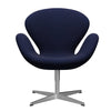  Swan Lounge Chair satén kartáčovaný hliník/Divina MD Midnight Blue