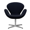  Swan Lounge Chair saténové kartáčované hliníkové/slávy Navy (66061)