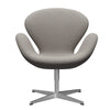  Swan Lounge Chair saténový kartáčovaný hliník/Hallingdal Light Grey (113)