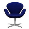  Swan Lounge Chair Satin Brushed Aluminium/Hallingdal Ultra Marine