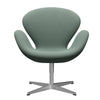  Swan Lounge Chair satén kartáčovaný hliník/re vlna aqua/přírodní