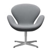  Swan Lounge Chair satén kartáčovaný hliník/Steelcut Light Grey