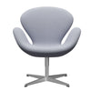  Swan Lounge Chair Satin Brushed Aluminium/Steelcut Mouse Grey