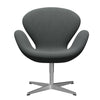  Swan Lounge Chair Satin Brushed Aluminium/Steelcut Trio Coal