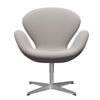  Swan Lounge Chair satén kartáčovaný hliník/Steelcut Trio White & Grey