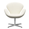 Krtz Hansen Swan Lounge Chair satén kartáčovaný hliník/sunniva crème