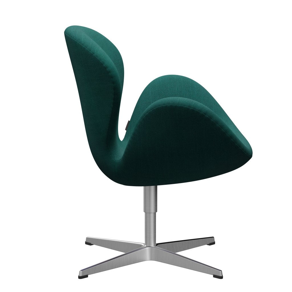 [product_category]-Fritz Hansen Swan Lounge Chair, Satin Brushed Aluminium/Sunniva Green-Fritz Hansen-3320-SV953-SPAL-FRI-3