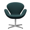  Swan Lounge Chair satén kartáčovaný hliník/Sunniva Green/Grey