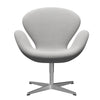  Swan Lounge Chair satén kartáčovaný hliník/Sunniva Natural/Light Grey