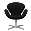  Swan Lounge Chair Sating Brushed Aluminium/Hallingdal Charcoal