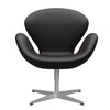  Swan Lounge Chair Silver Grey/Aura Black Brown