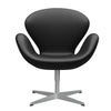  Swan Lounge Chair Silver Grey/Aura Black