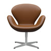  Swan Lounge Chair Silver Grey/Aura Walnut