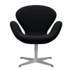  Swan Lounge Chair Silver Grey/Diablo Black