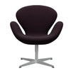  Swan Lounge Chair Silver Grey/Diablo Plum