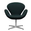  Swan Lounge Chair Silver Grey/Divina Dark Green (886)