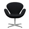  Swan Lounge Chair Silver Grey/Divina Md Black