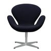  Swan Lounge Chair Silver Grey/Divina MD Navy Dark